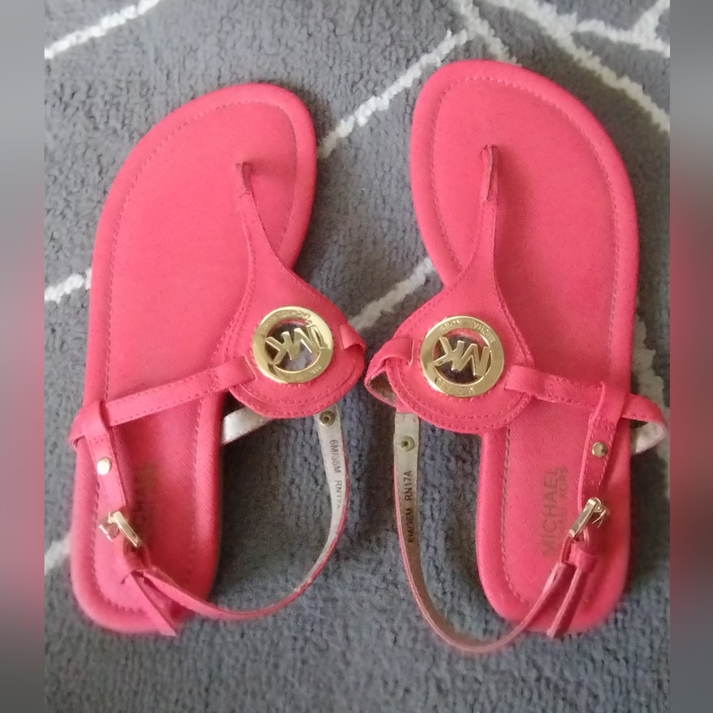Michael Kors EUC Orange Sandals - Picture 7 of 15
